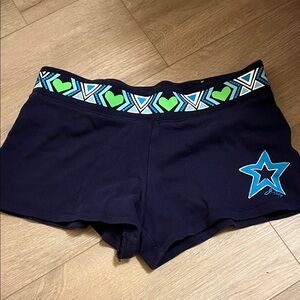 Justice Midnight Blue Shorts with Playful Accents